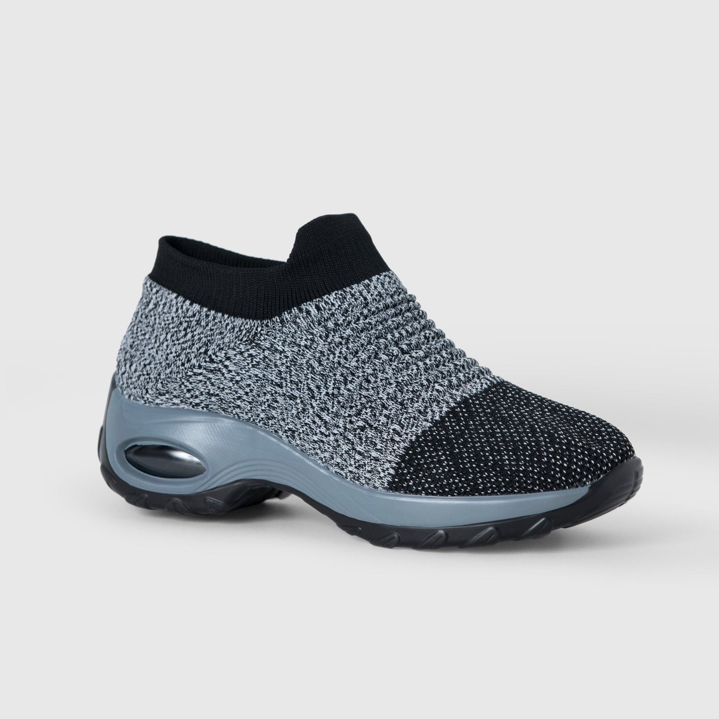 Breathable No-Tie Stretch Shoes - Grey