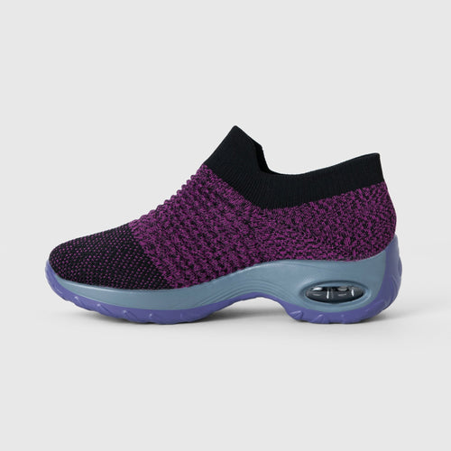 Breathable No-Tie Stretch Shoes - Purple