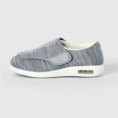 PROMPT Chloe Stretch No-Tie Wide Shoes w/ Adjustable Closure - Silver