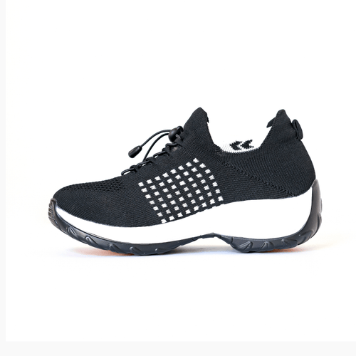 Ortho Stretch Cushion Shoes - Black White