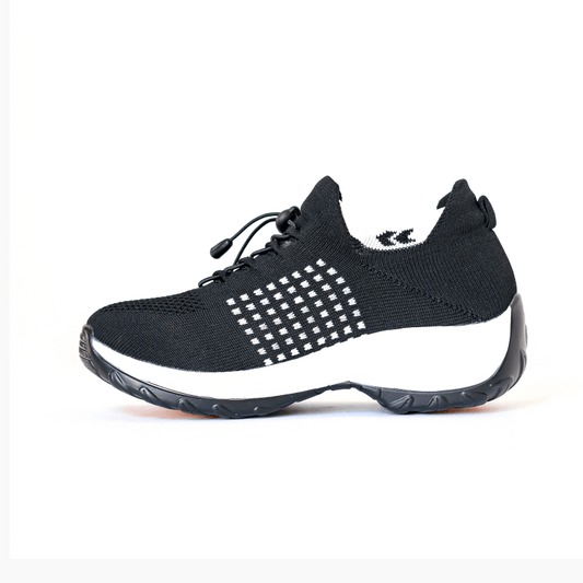 Ortho Stretch Cushion Shoes - Black White
